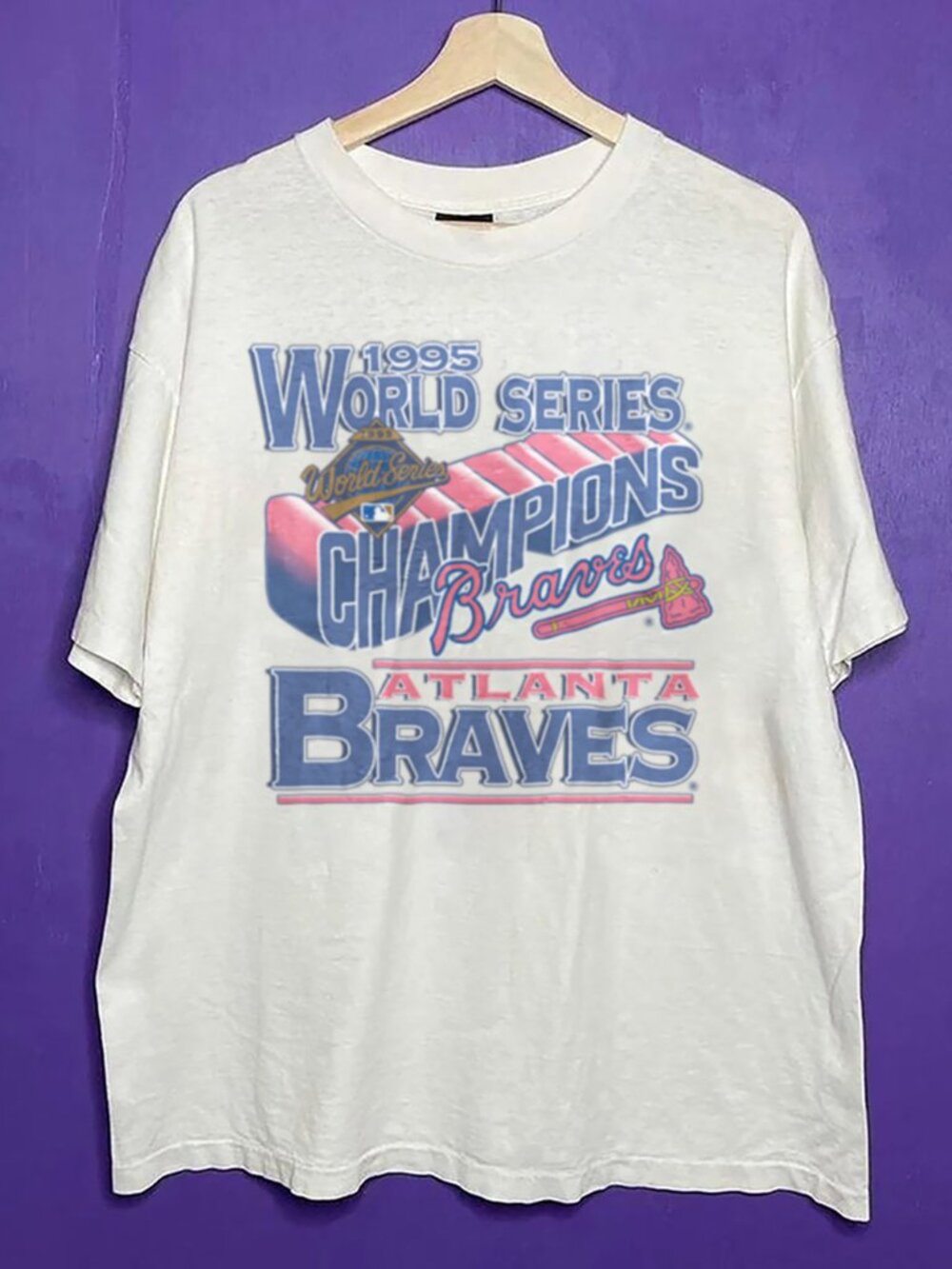 Vintage Atlanta Braves 1995 World Series Champions Baseball Men Women Shirt